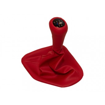 Topuzlu Vites Körüğü E39 -5 İleri- Man.Şanz; Kırmızı Suni Deri Işıklı -///M-